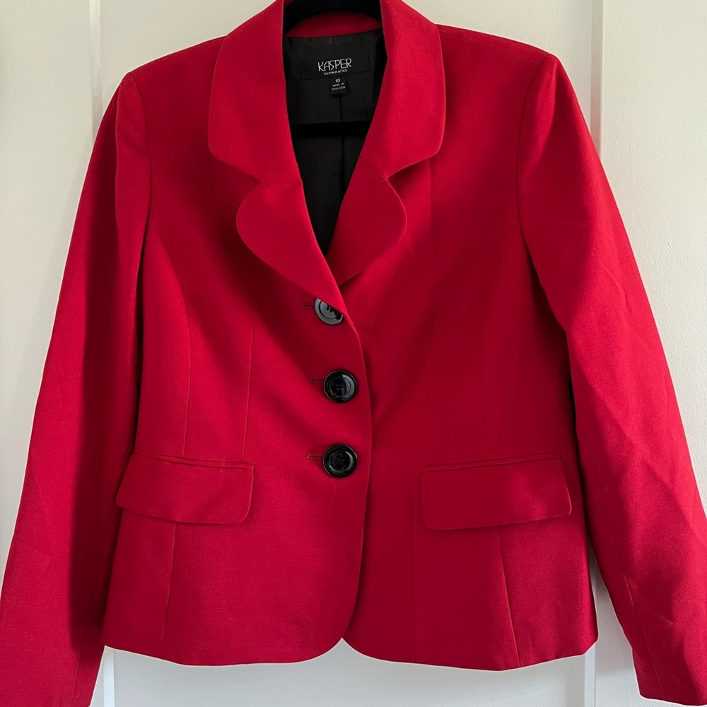Kasper red blazer